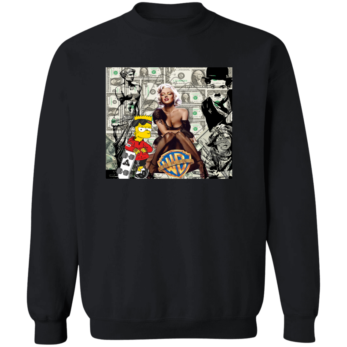 "MONEY MAKING MARILYN" Crewneck Pullover Sweatshirt