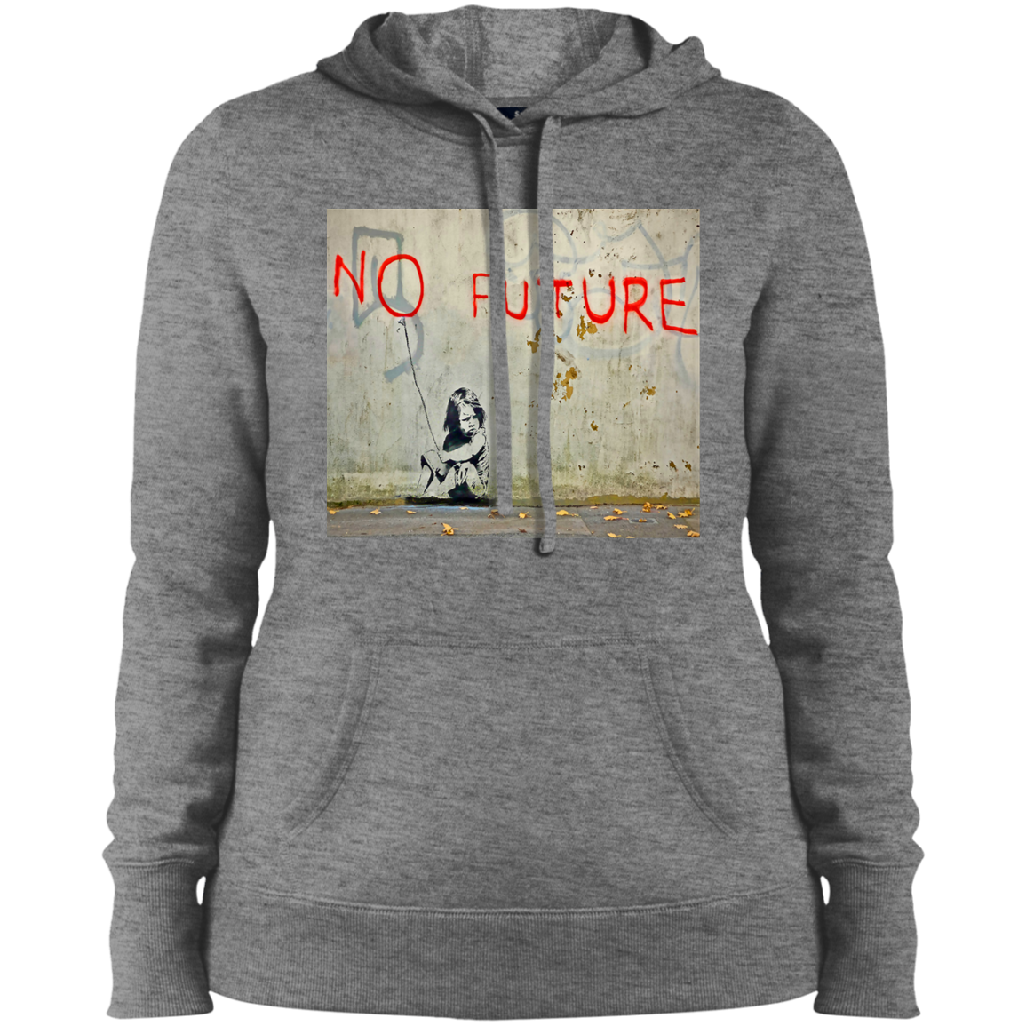 "NO FUTURE" Ladies' Pullover Hooded Sweatshirt