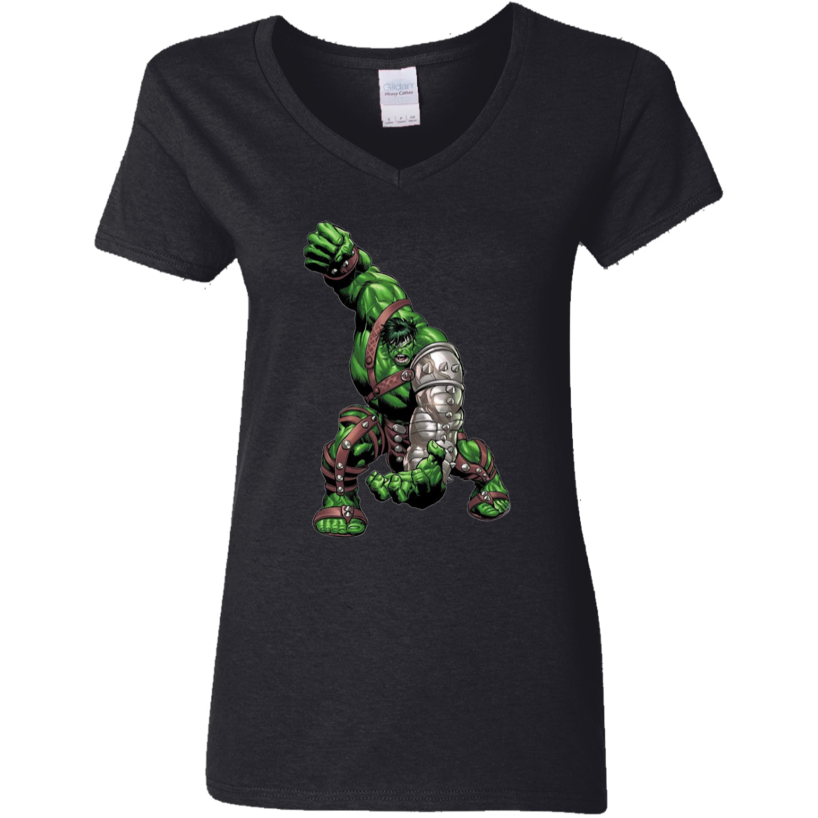 "WAR HULK" Ladies' 5.3 oz. V-Neck T-Shirt