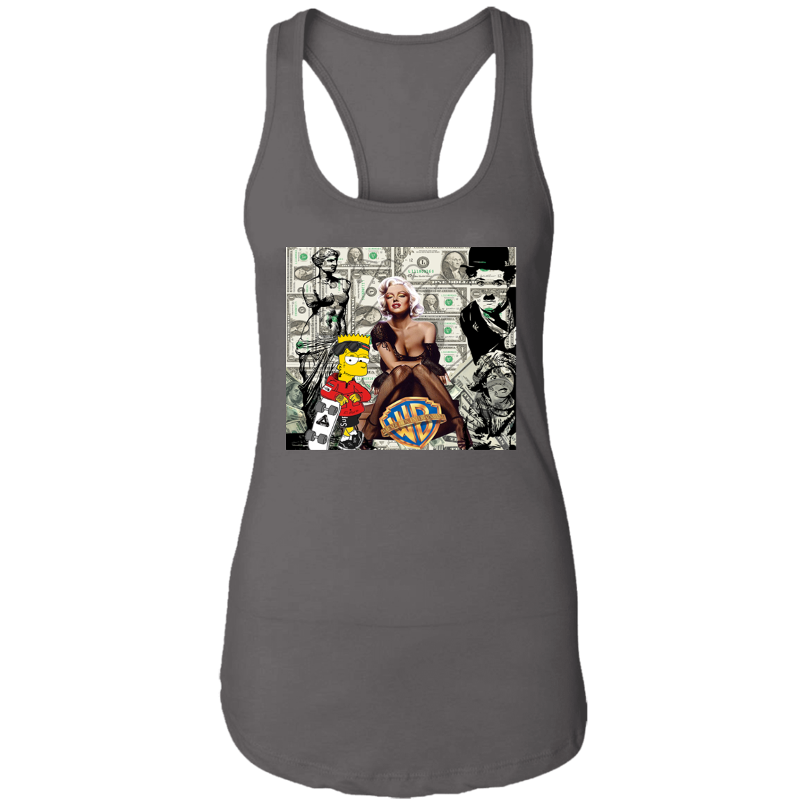 "MONEY MAKING MARILYN" Ladies Ideal Racerback Tank