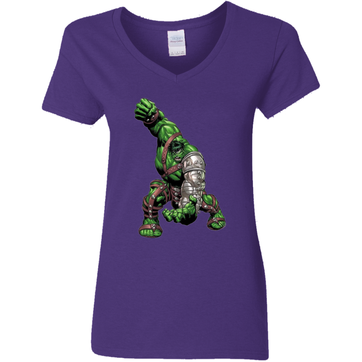 "WAR HULK" Ladies' 5.3 oz. V-Neck T-Shirt