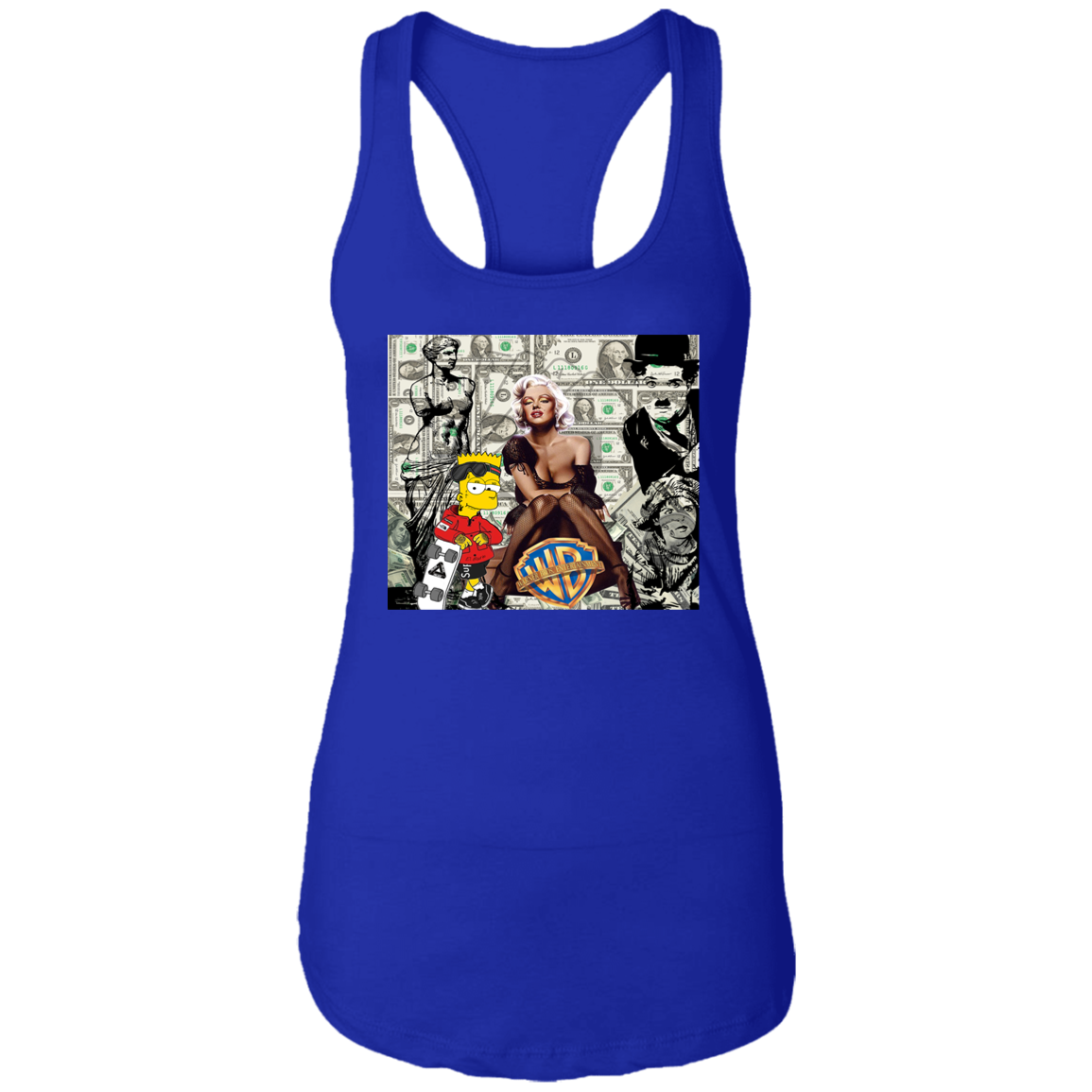 "MONEY MAKING MARILYN" Ladies Ideal Racerback Tank