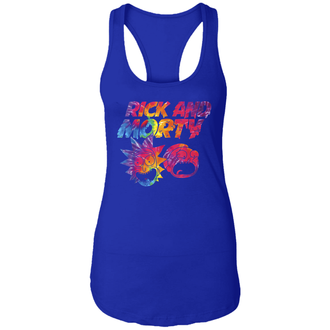 "ACID TRIP RICK AND MORTY" Ladies Ideal Racerback Tank