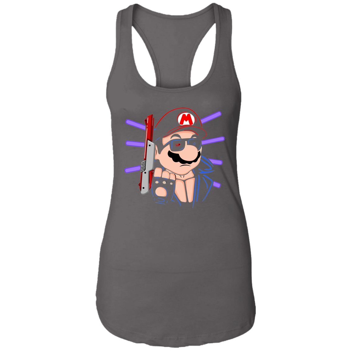 "MARIO TERMINATOR" Ladies Ideal Racerback Tank