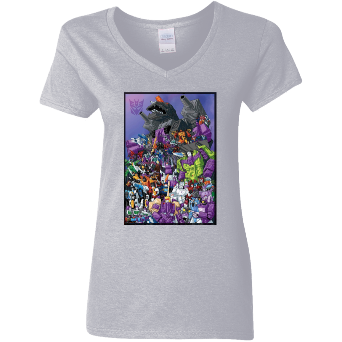 "DECEPTICONS UNITE" Ladies' 5.3 oz. V-Neck T-Shirt