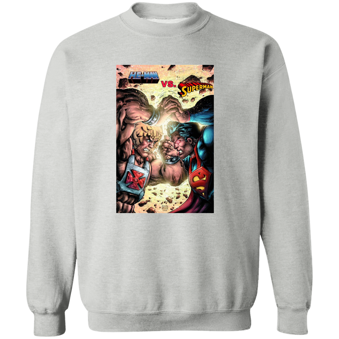 "HE-MAN VS SUPERMAN" Crewneck Pullover Sweatshirt