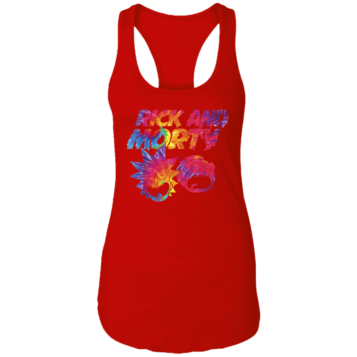 "ACID TRIP RICK AND MORTY" Ladies Ideal Racerback Tank