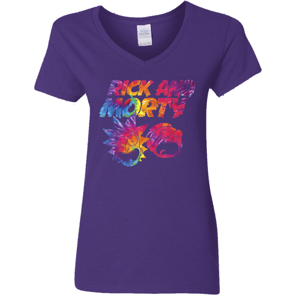 "ACID TRIP RICK AND MORTY" Ladies' 5.3 oz. V-Neck T-Shirt