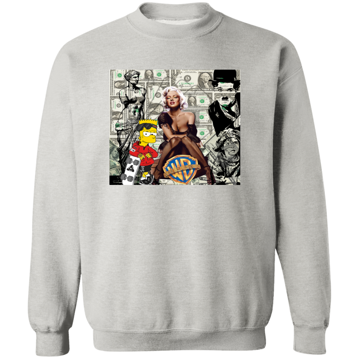 "MONEY MAKING MARILYN" Crewneck Pullover Sweatshirt