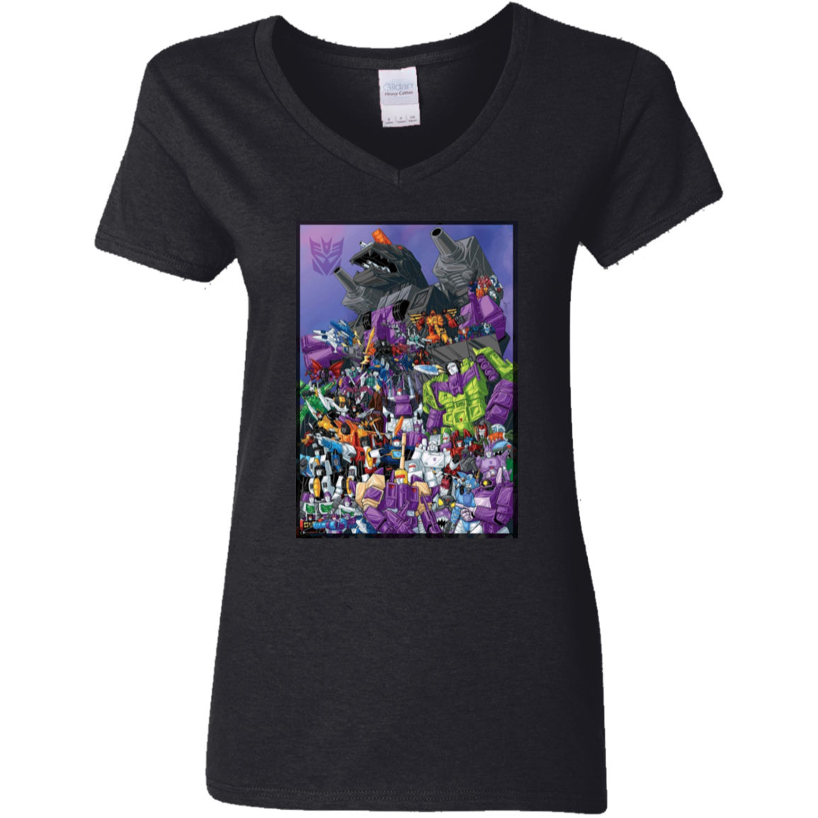 "DECEPTICONS UNITE" Ladies' 5.3 oz. V-Neck T-Shirt