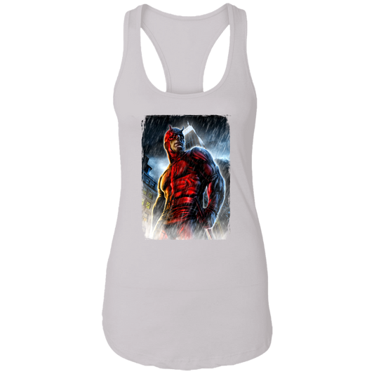 "THE MAN WITHOUT FEAR" Ladies Ideal Racerback Tank