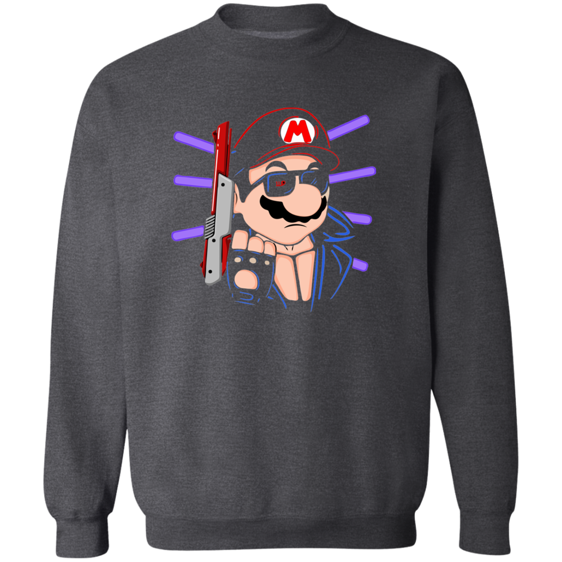 "MARIO TERMINATOR" Crewneck Pullover Sweatshirt