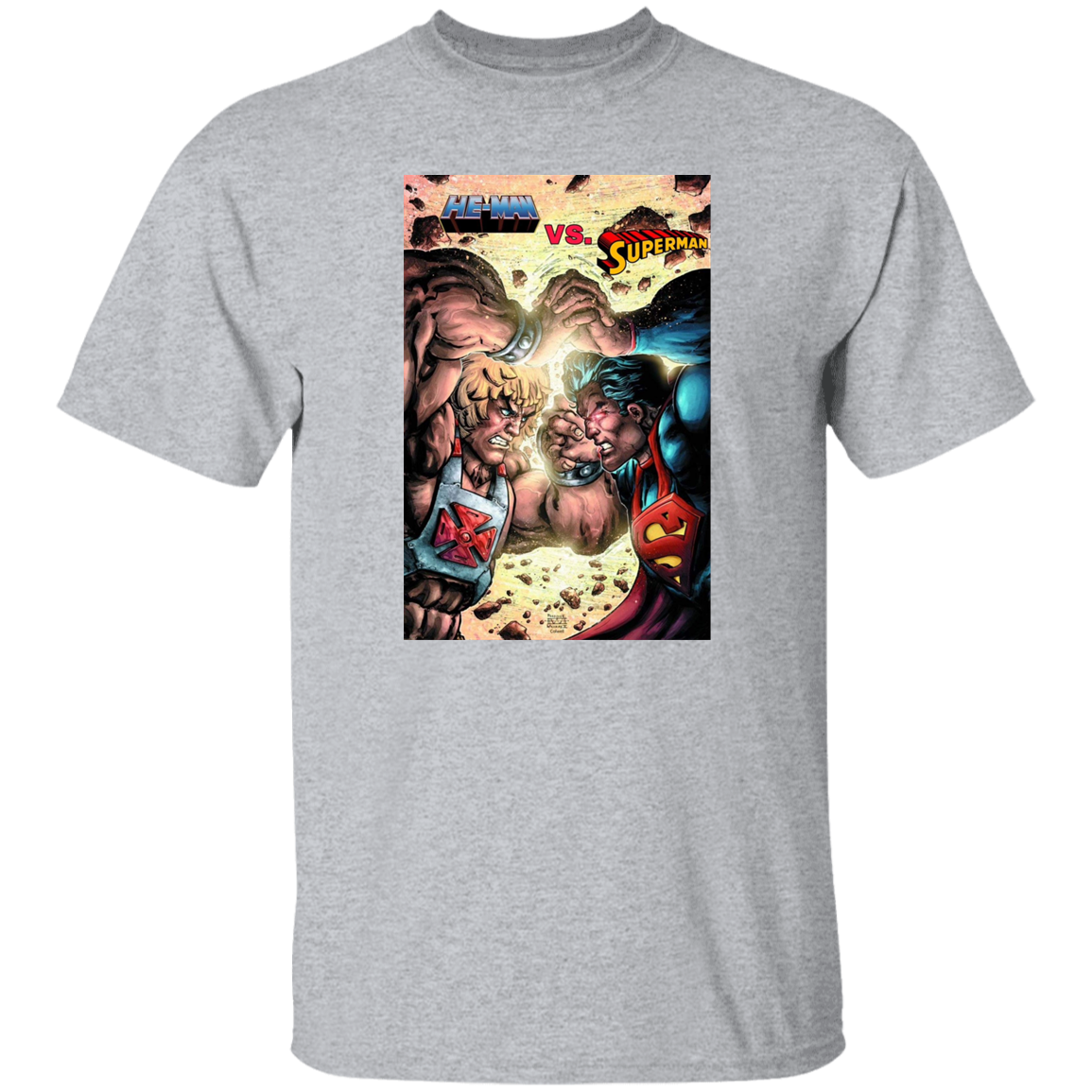 "HE-MAN VS SUPERMAN" 5.3 oz. T-Shirt