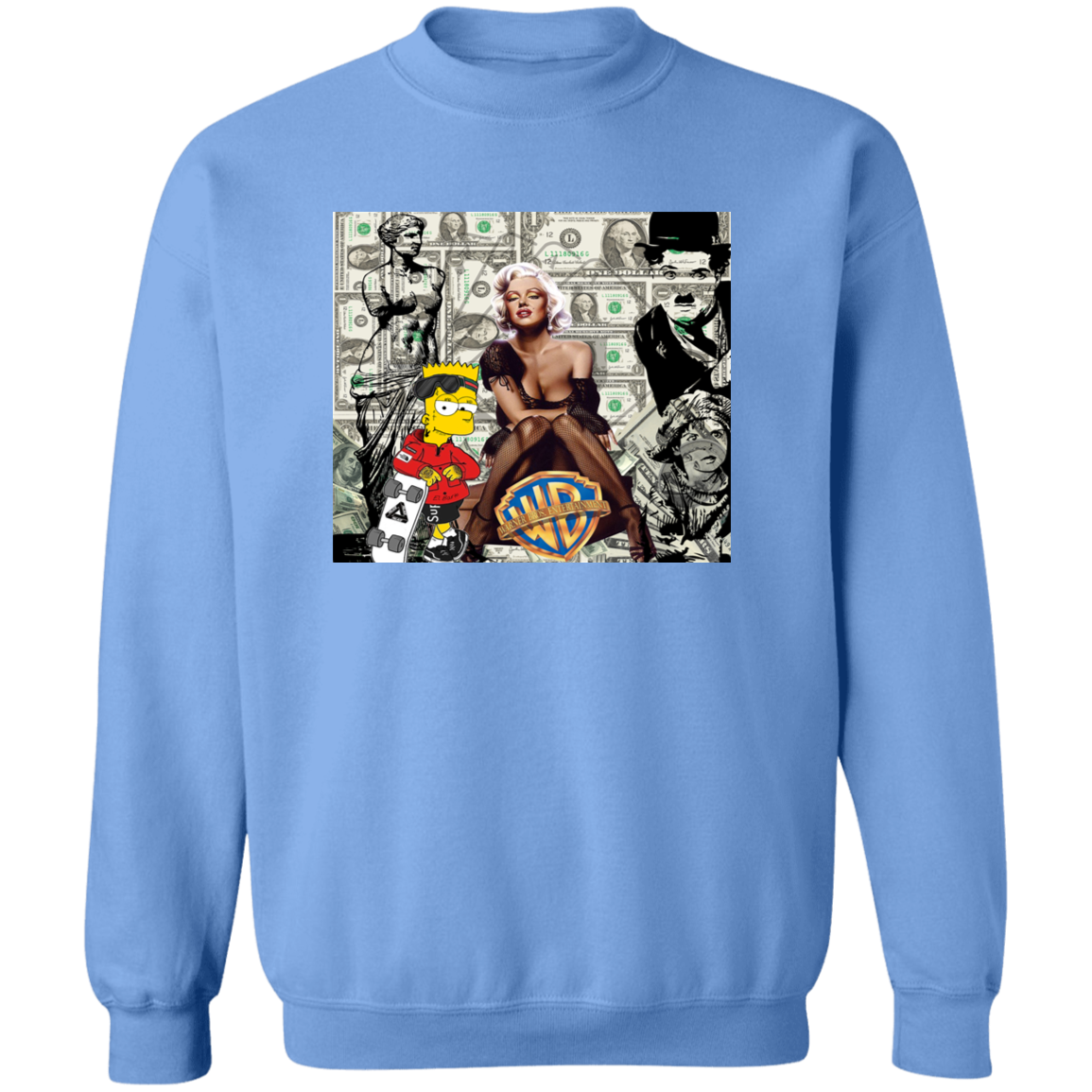 "MONEY MAKING MARILYN" Crewneck Pullover Sweatshirt