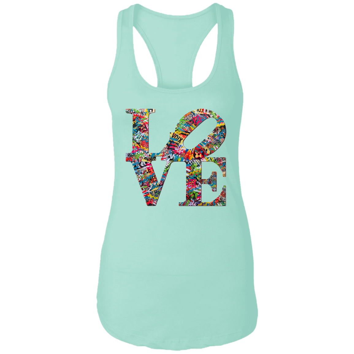 "LOVE 2.0" Ladies Ideal Racerback Tank