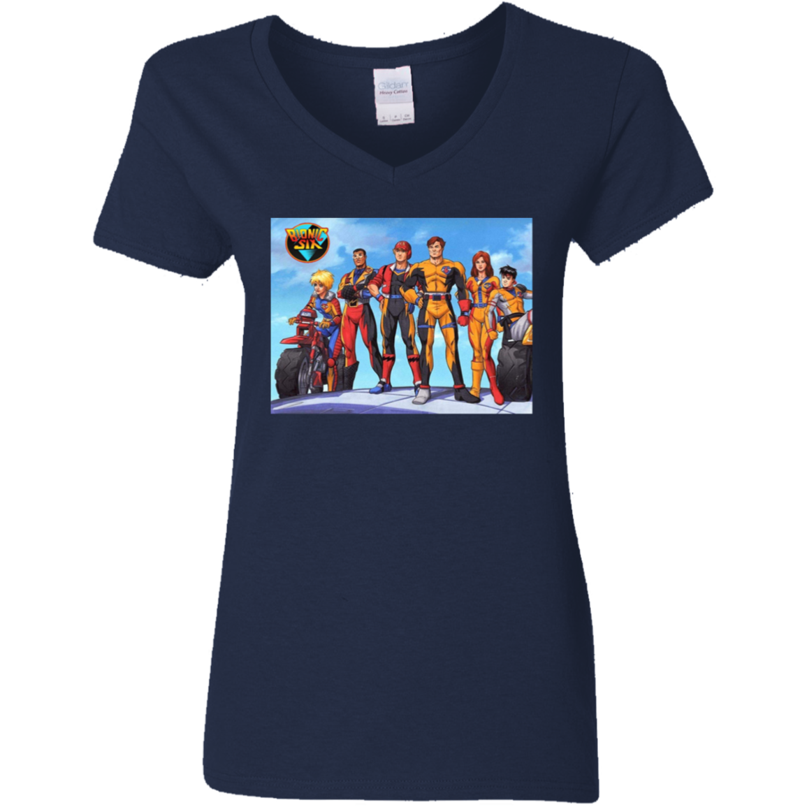 "B6" Ladies' 5.3 oz. V-Neck T-Shirt