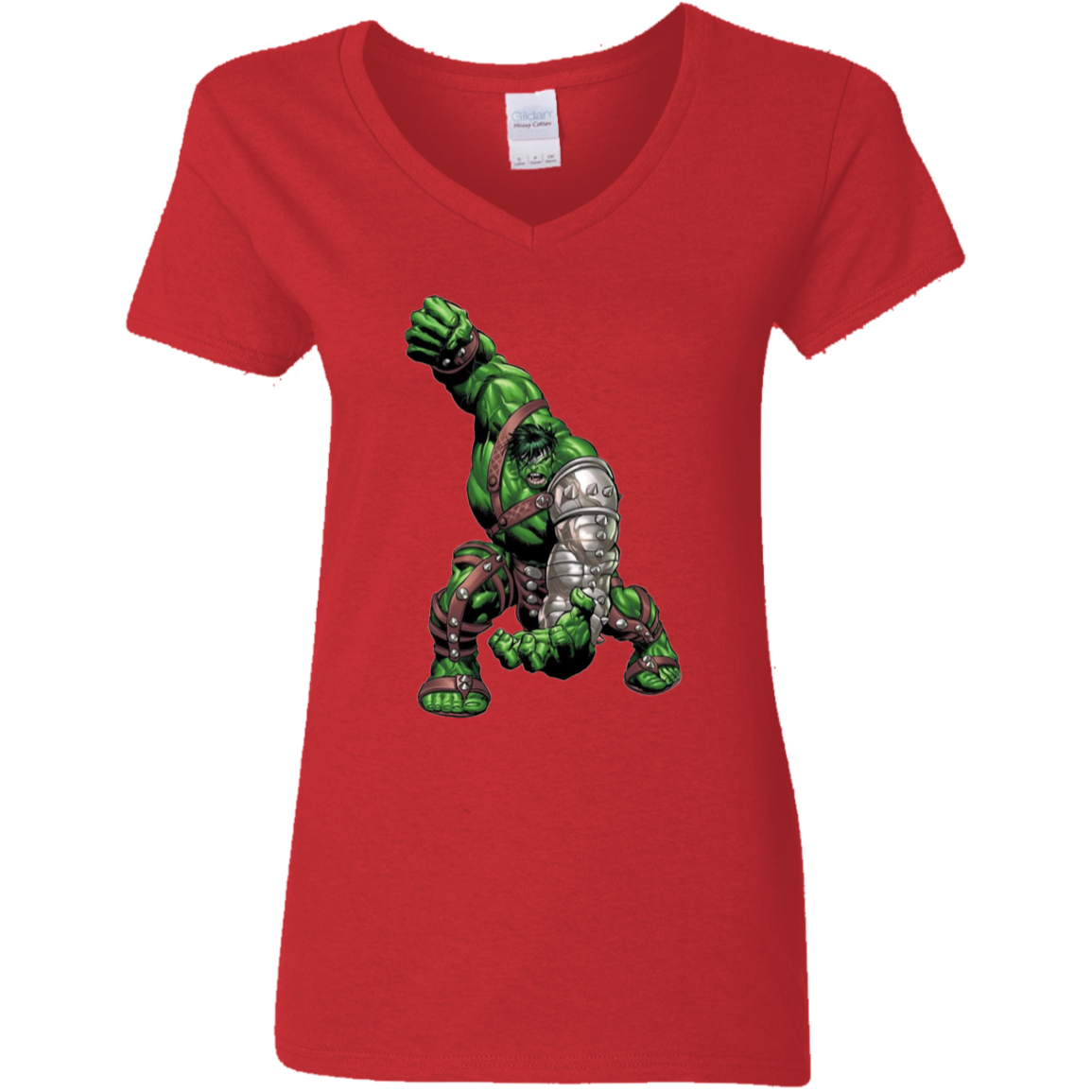 "WAR HULK" Ladies' 5.3 oz. V-Neck T-Shirt