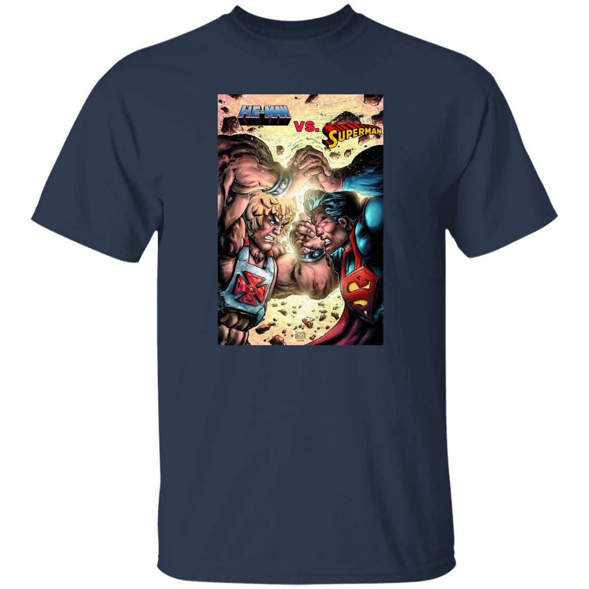 "HE-MAN VS SUPERMAN" 5.3 oz. T-Shirt