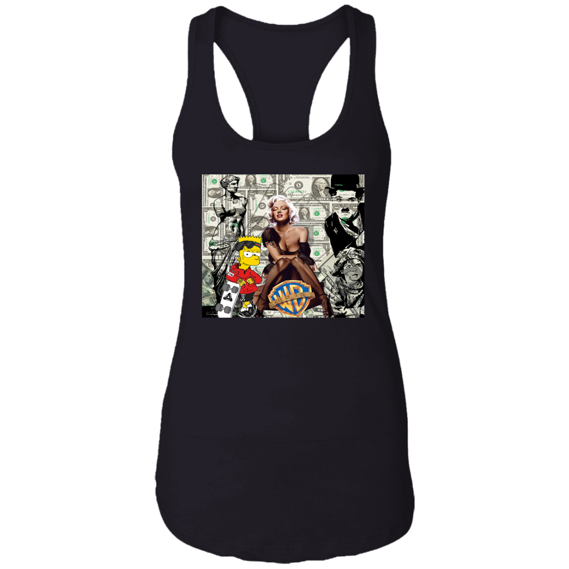 "MONEY MAKING MARILYN" Ladies Ideal Racerback Tank