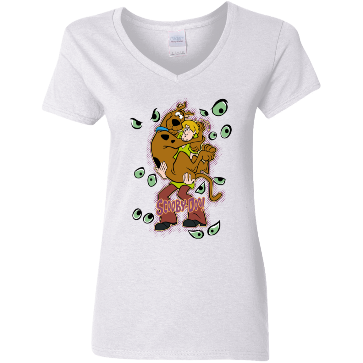 "SCOOBY-DOO" Ladies' 5.3 oz. V-Neck T-Shirt