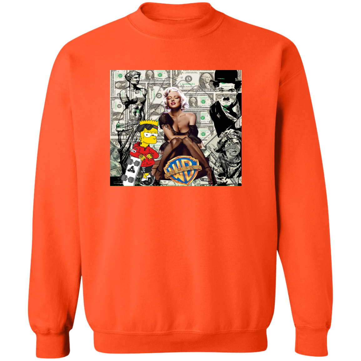 "MONEY MAKING MARILYN" Crewneck Pullover Sweatshirt