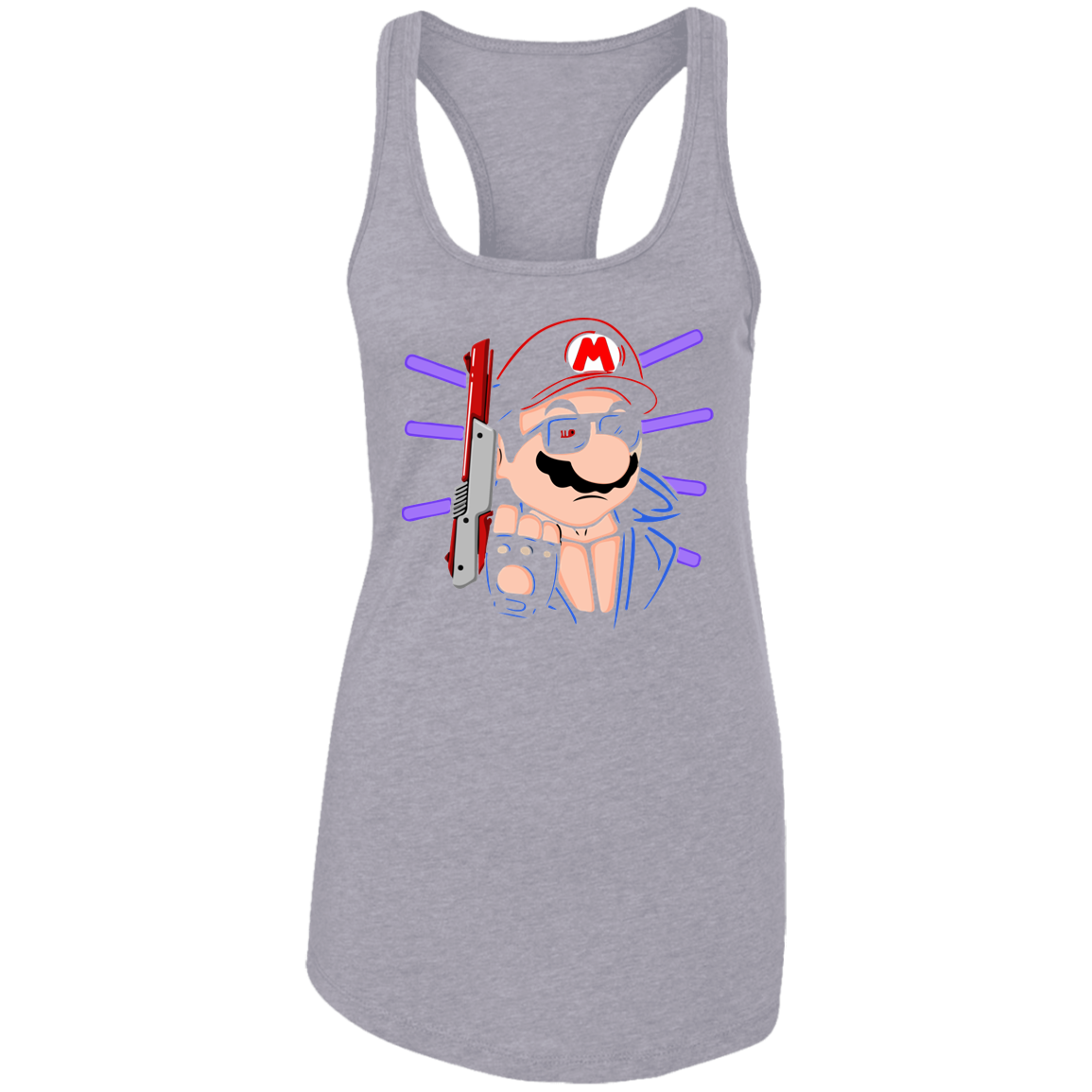 "MARIO TERMINATOR" Ladies Ideal Racerback Tank