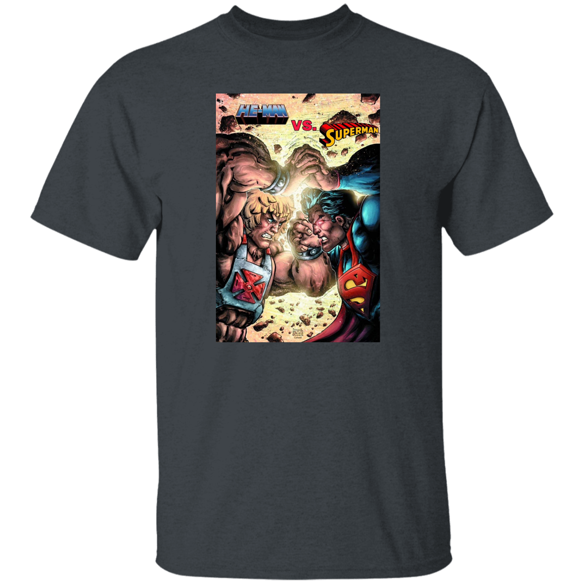 "HE-MAN VS SUPERMAN" 5.3 oz. T-Shirt