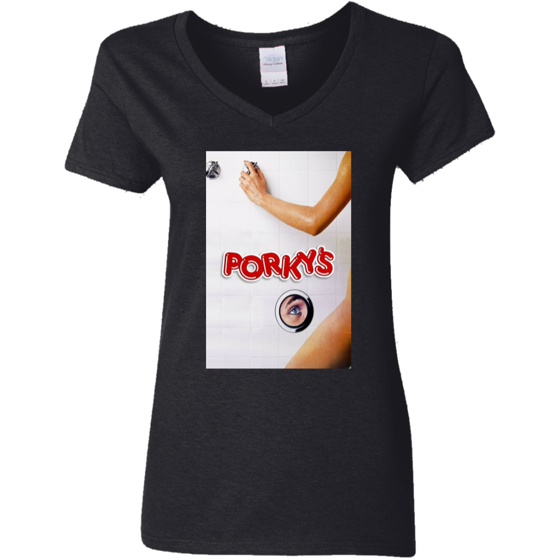 "GET IT AT" Ladies' 5.3 oz. V-Neck T-Shirt