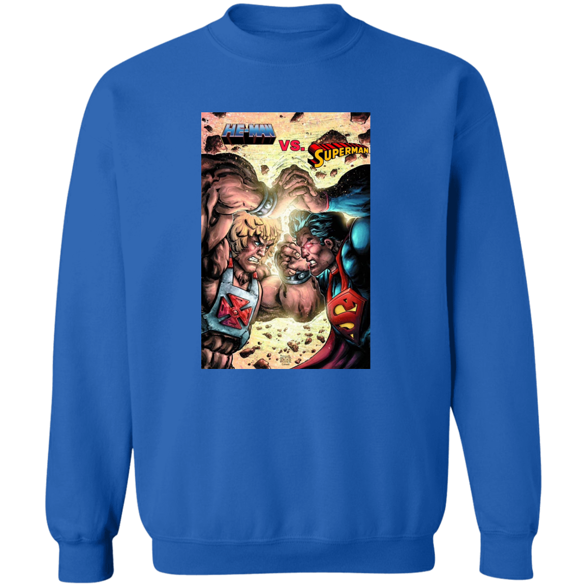 "HE-MAN VS SUPERMAN" Crewneck Pullover Sweatshirt