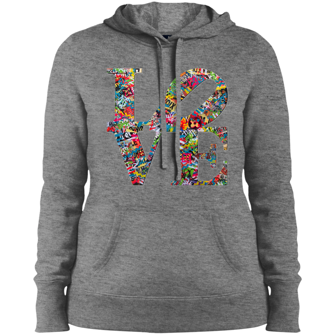 "LOVE 2.0" Ladies' Pullover Hooded Sweatshirt