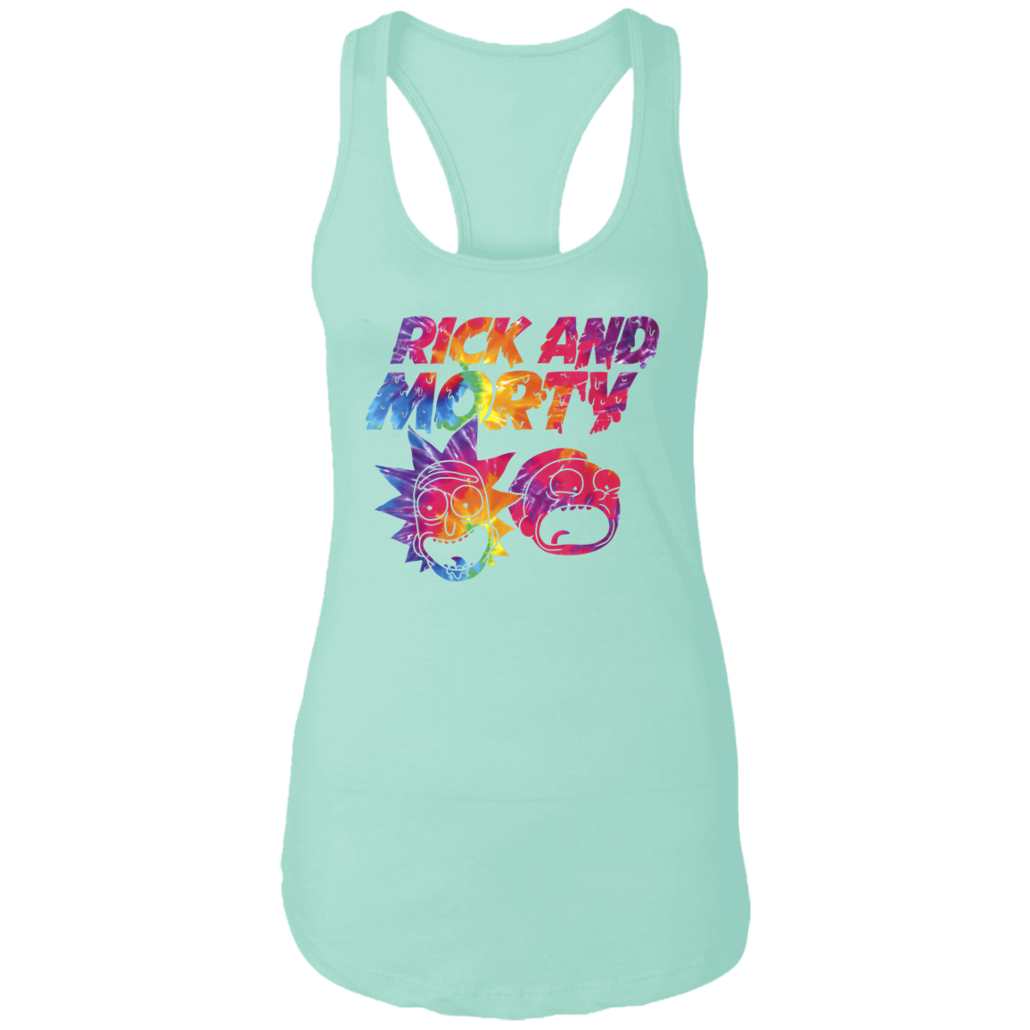 "ACID TRIP RICK AND MORTY" Ladies Ideal Racerback Tank