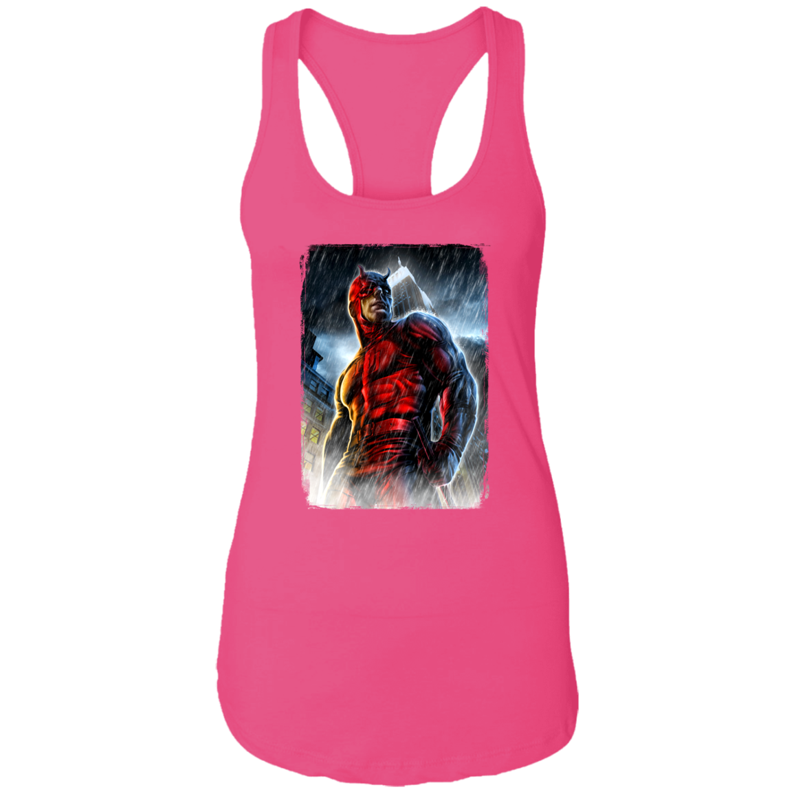 "THE MAN WITHOUT FEAR" Ladies Ideal Racerback Tank