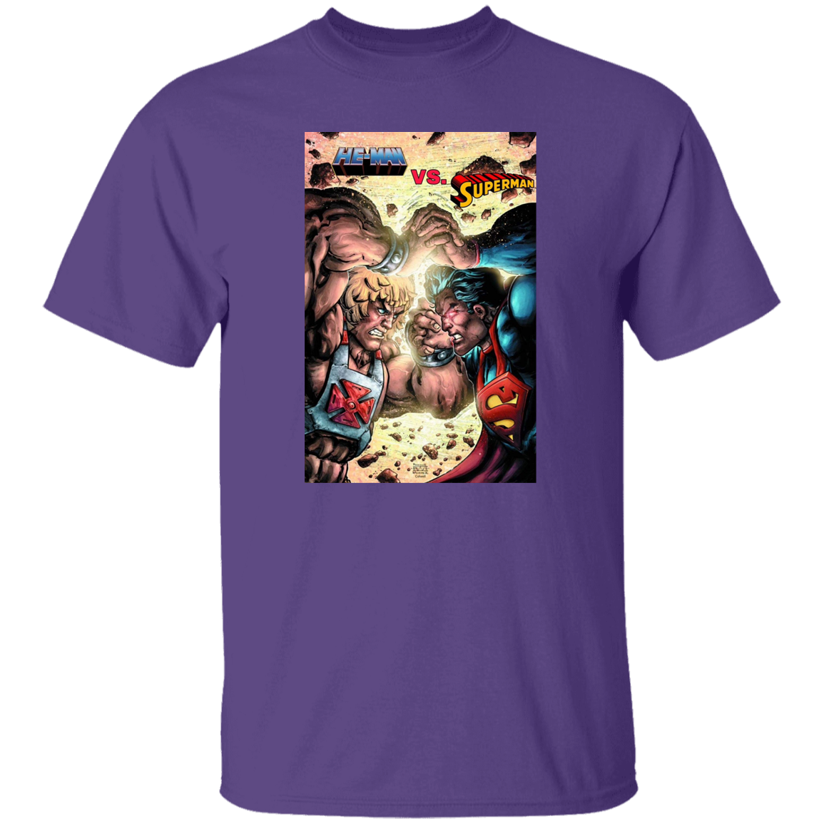 "HE-MAN VS SUPERMAN" 5.3 oz. T-Shirt