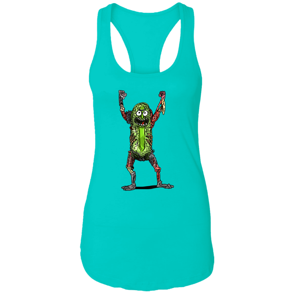 "PICKLE RICK" Ladies Ideal Racerback Tank