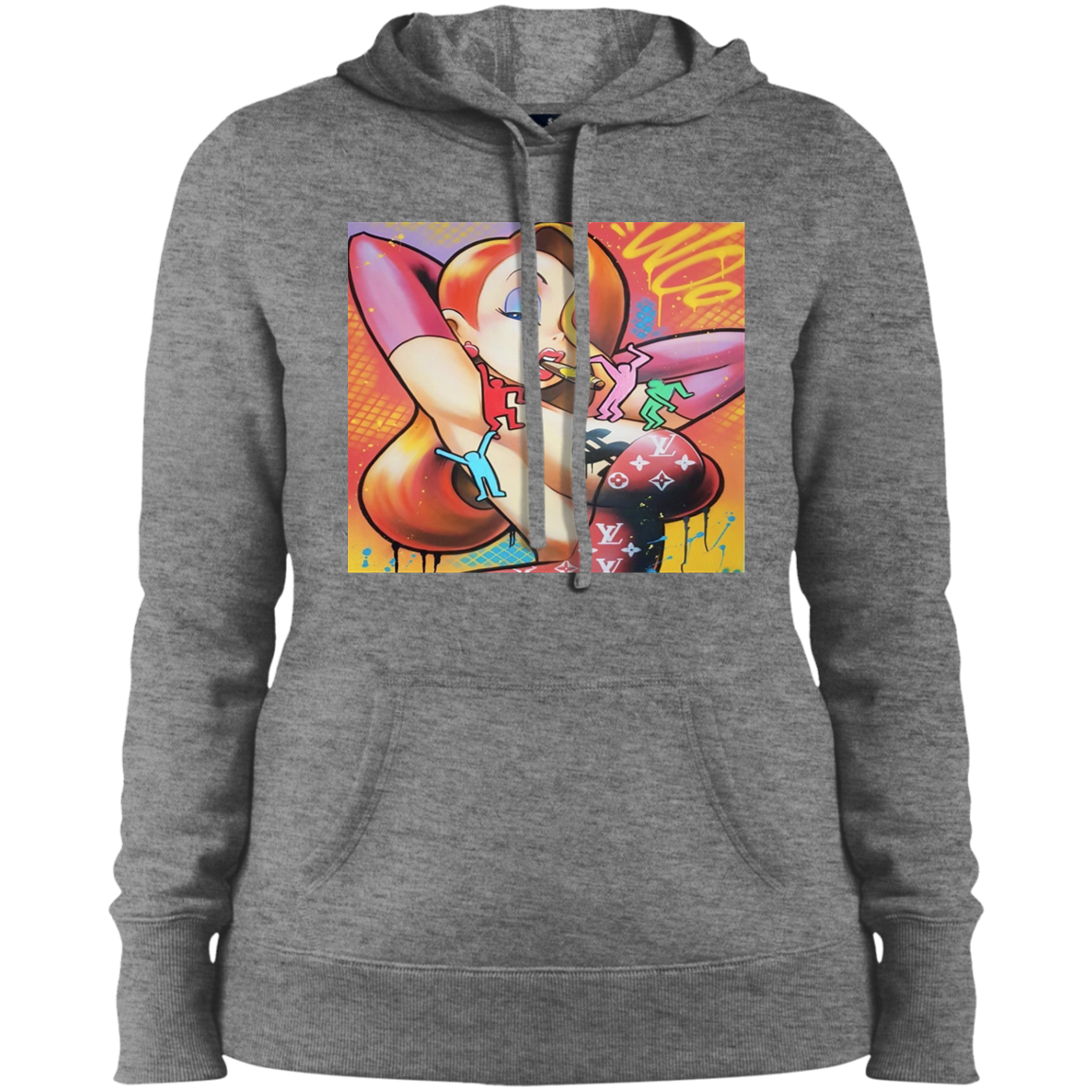 "FOLLOW THE RABBIT" Ladies' Pullover Hooded Sweatshirt