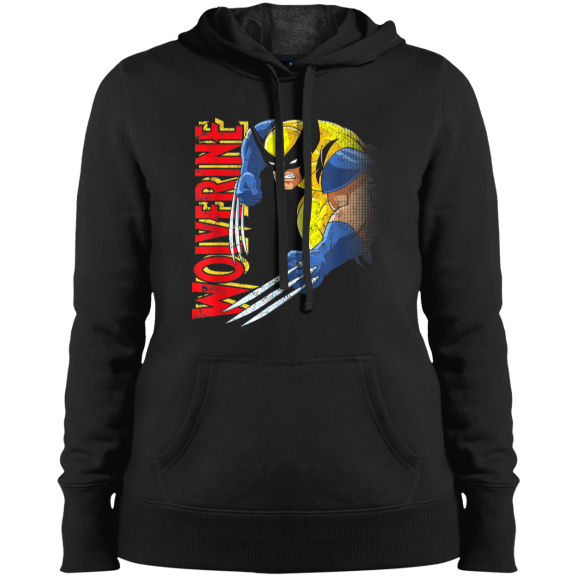 "RETRO WOLVERINE" Ladies' Pullover Hooded Sweatshirt