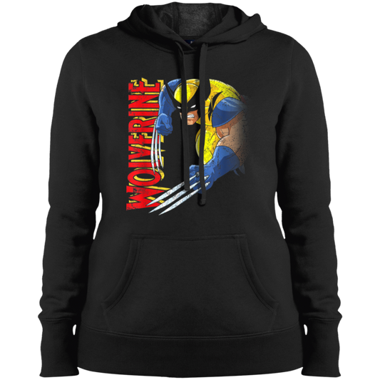 "RETRO WOLVERINE" Ladies' Pullover Hooded Sweatshirt