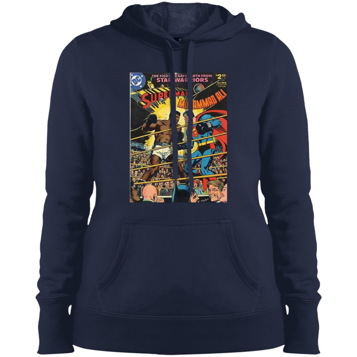 "SUPERMAN VS ALI" Ladies' Pullover Hooded Sweatshirt