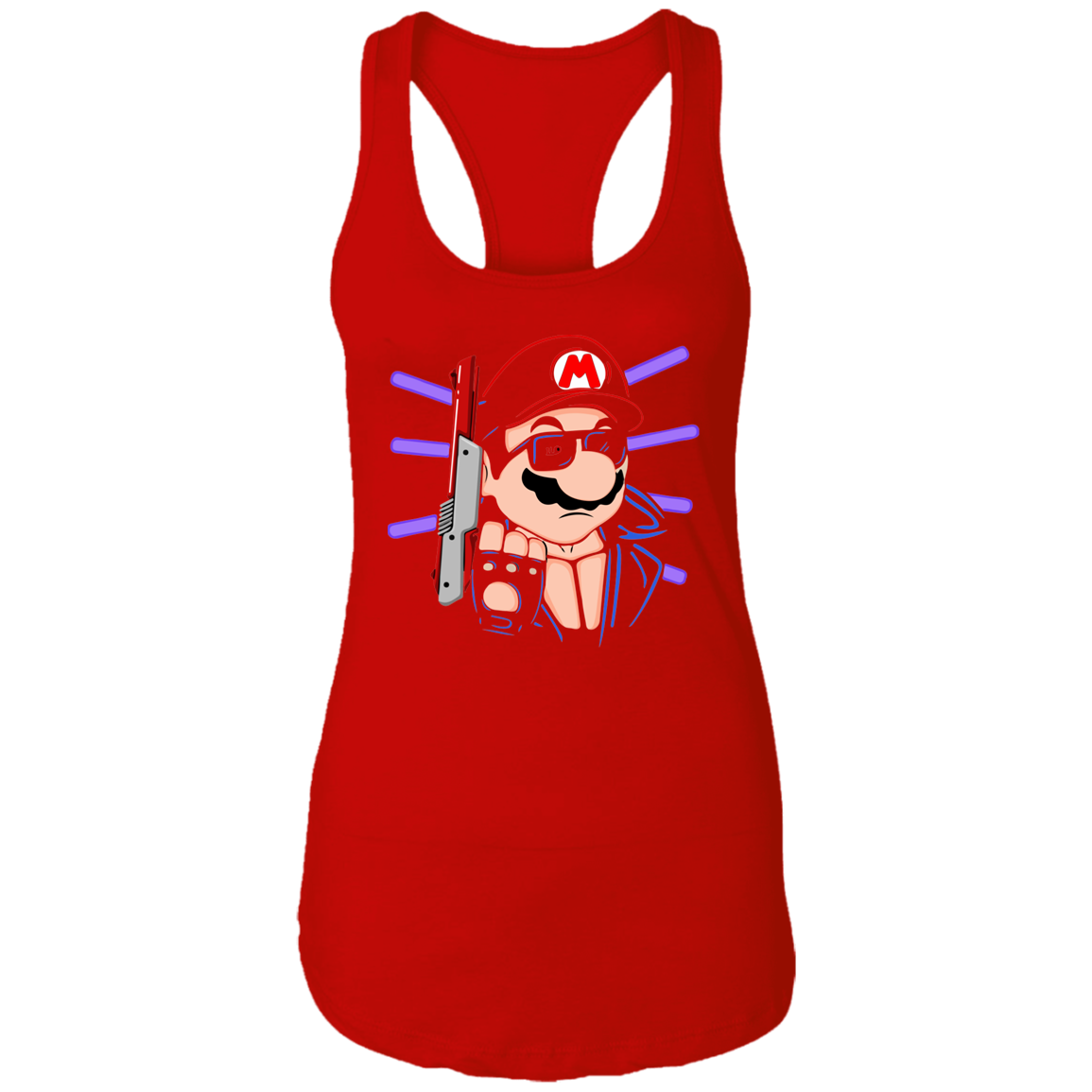 "MARIO TERMINATOR" Ladies Ideal Racerback Tank