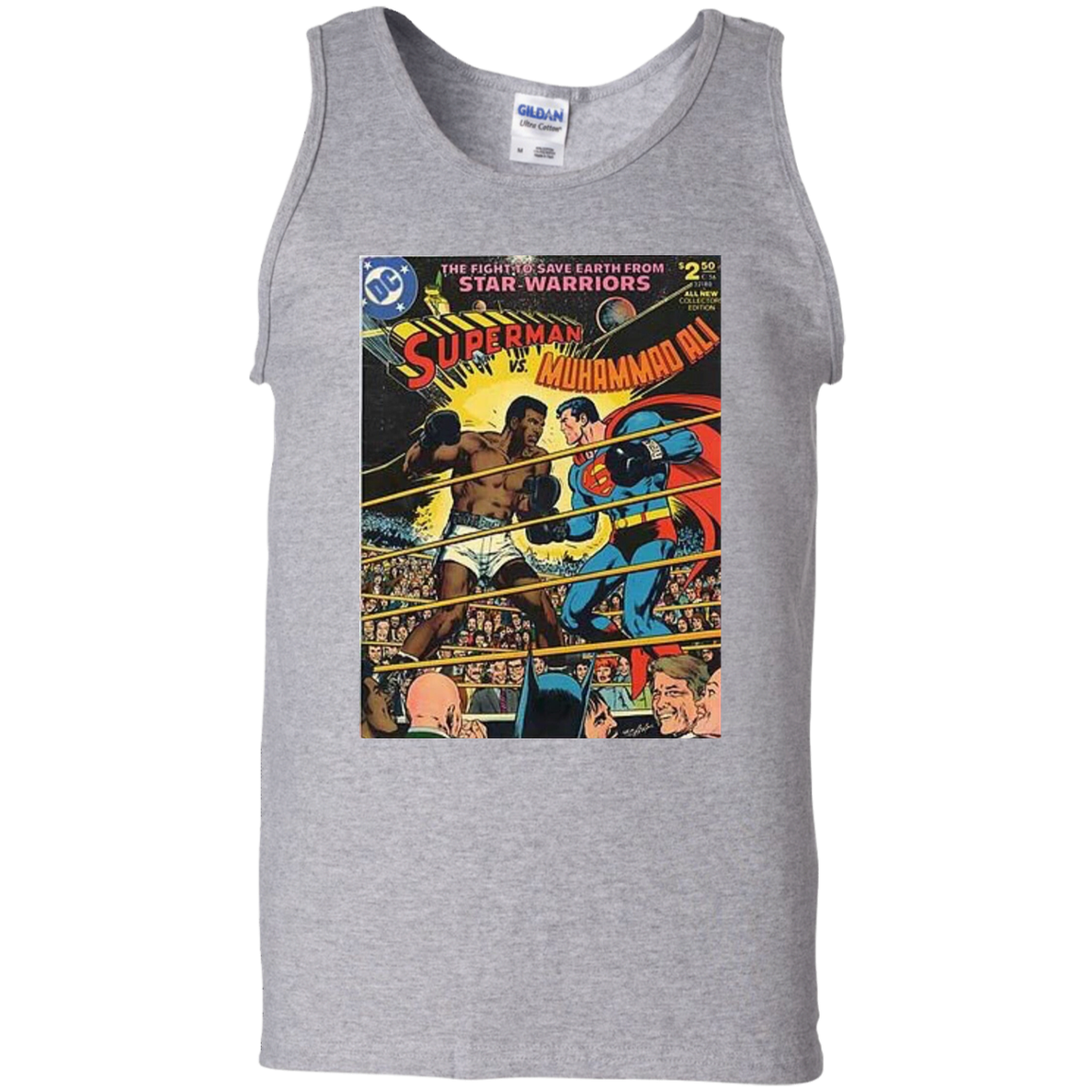 "SUPERMAN VS ALI" 100% Cotton Tank Top