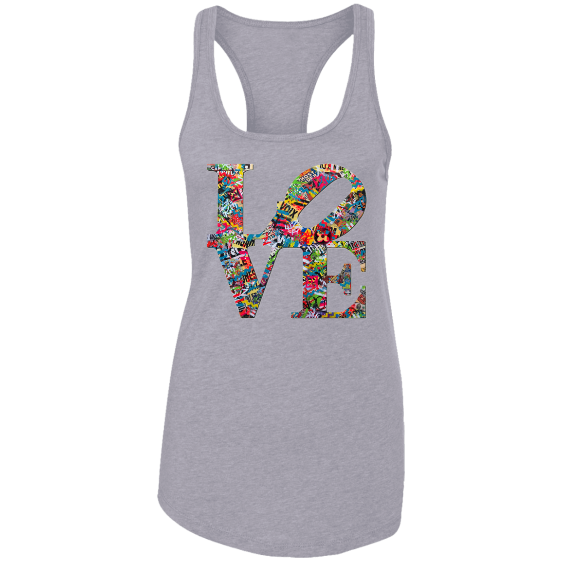 "LOVE 2.0" Ladies Ideal Racerback Tank