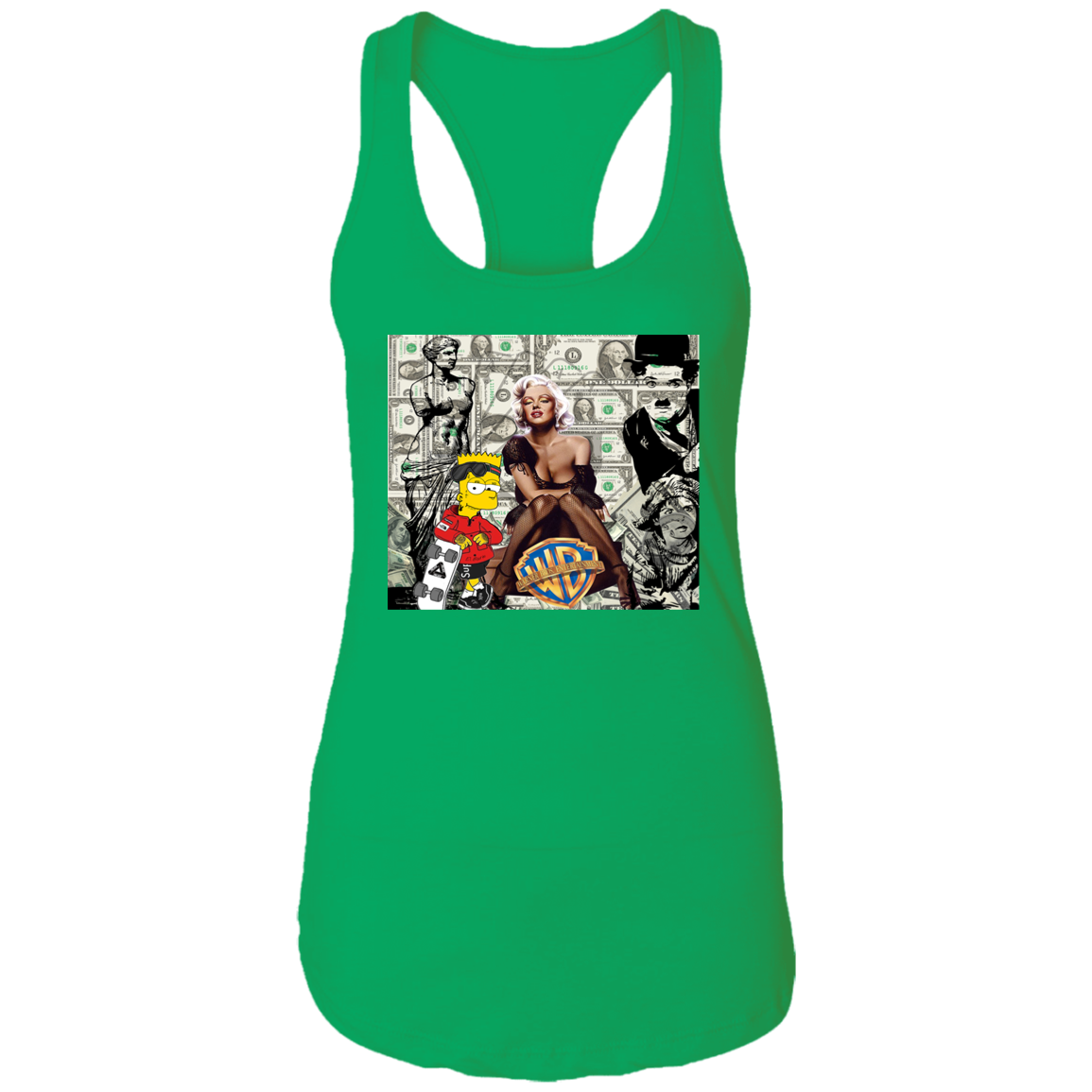 "MONEY MAKING MARILYN" Ladies Ideal Racerback Tank