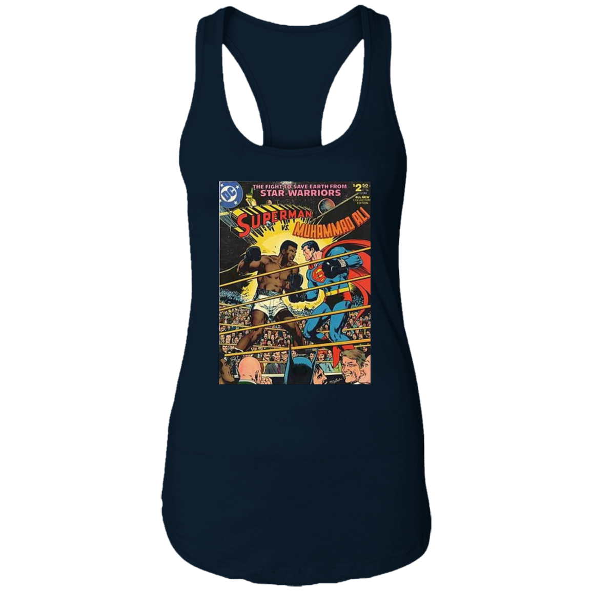 "SUPERMAN VS ALI" Ladies Ideal Racerback Tank