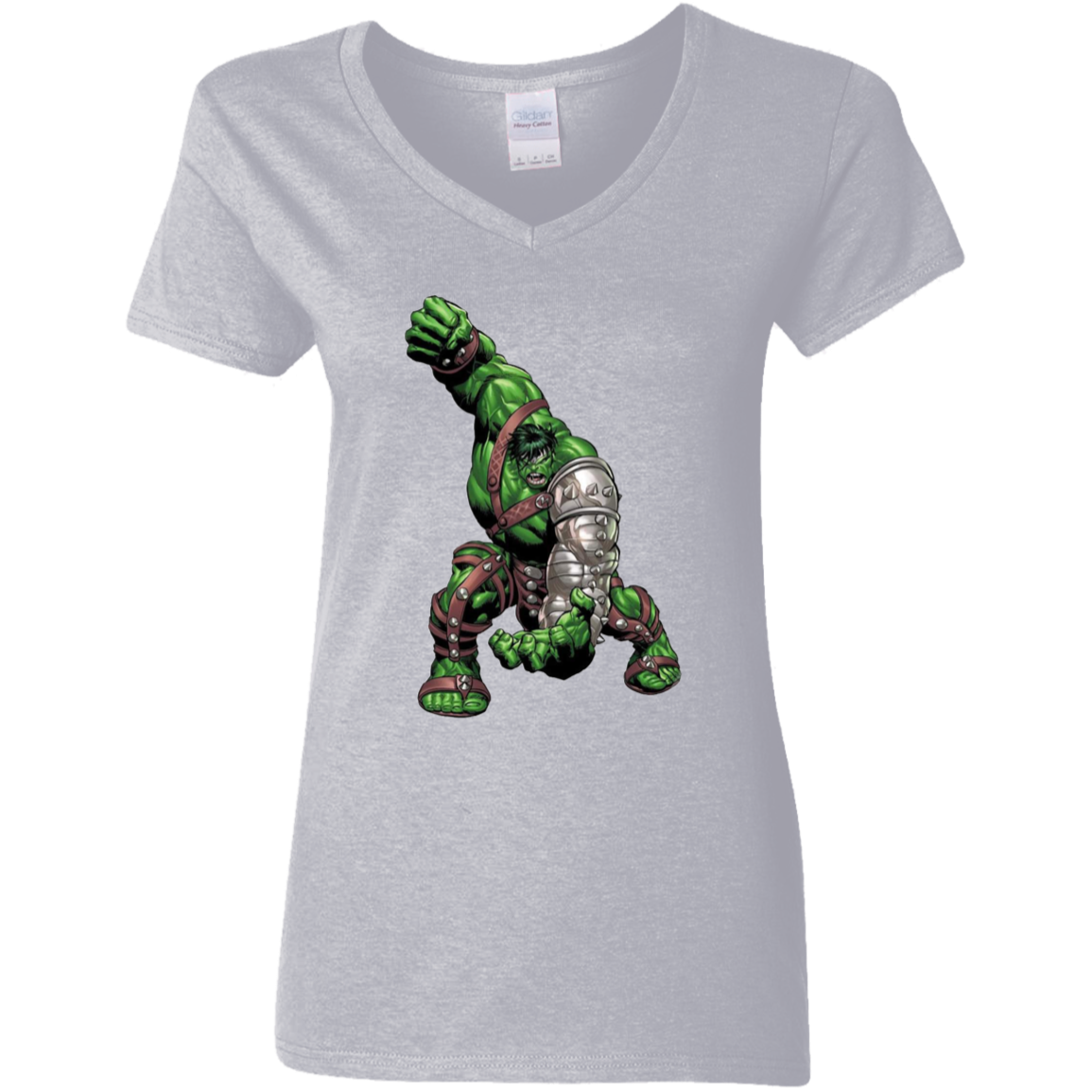 "WAR HULK" Ladies' 5.3 oz. V-Neck T-Shirt