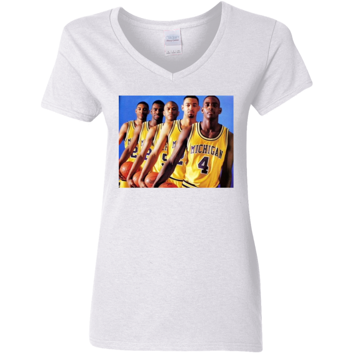 "FABFIVE" Ladies' 5.3 oz. V-Neck T-Shirt