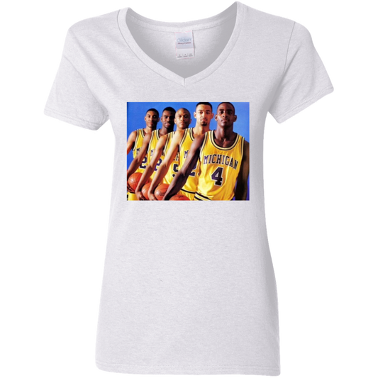 "FABFIVE" Ladies' 5.3 oz. V-Neck T-Shirt