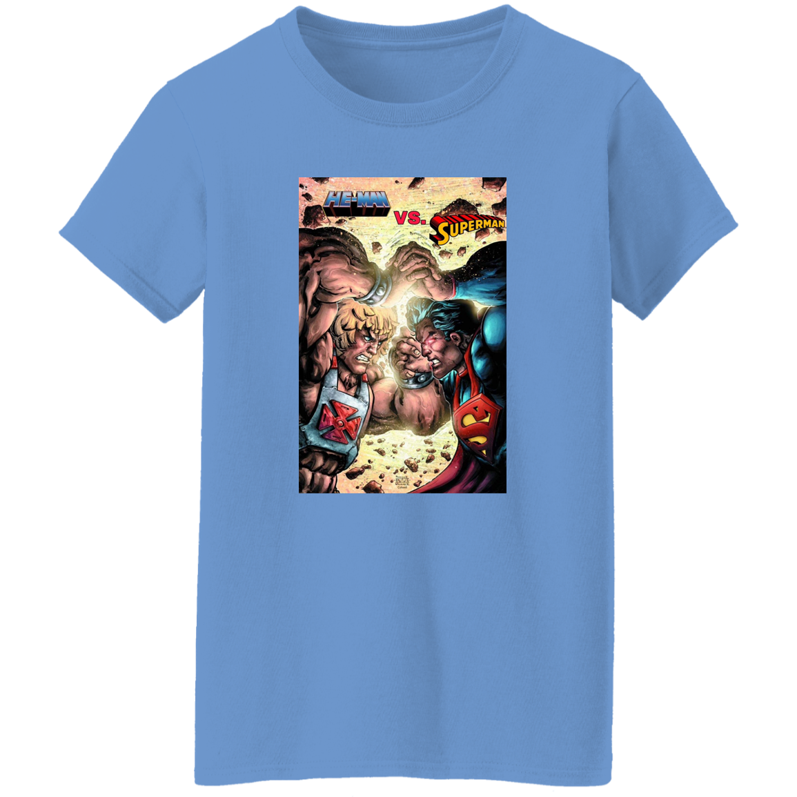 "HE-MAN VS SUPERMAN" Ladies' 5.3 oz. T-Shirt