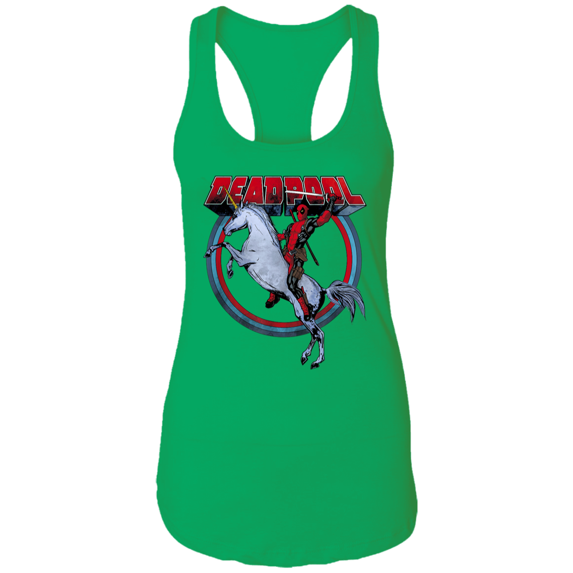 "UNICORN DEADPOOL" Ladies Ideal Racerback Tank