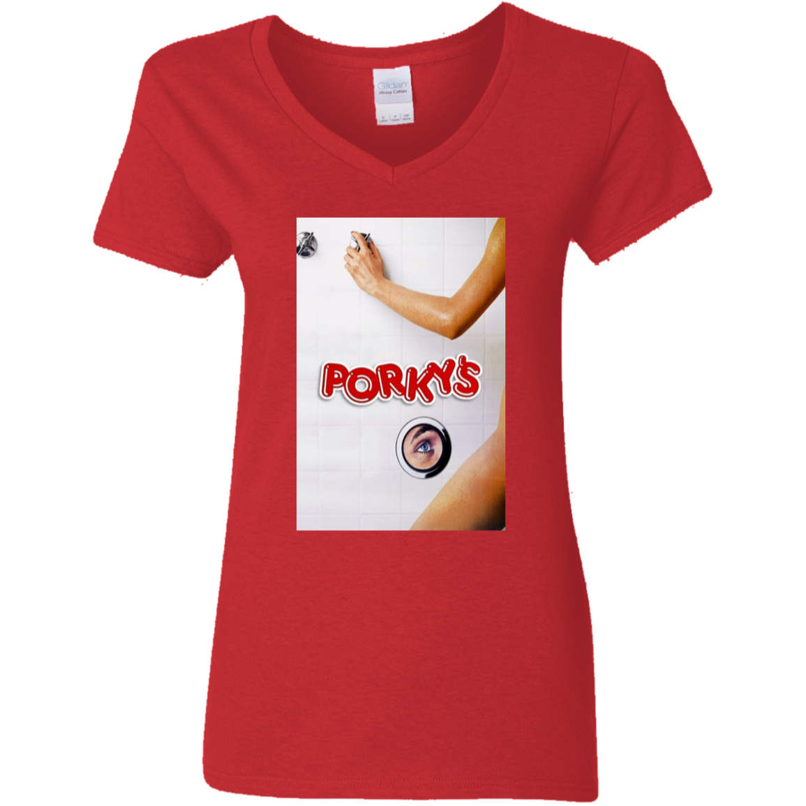 "GET IT AT" Ladies' 5.3 oz. V-Neck T-Shirt