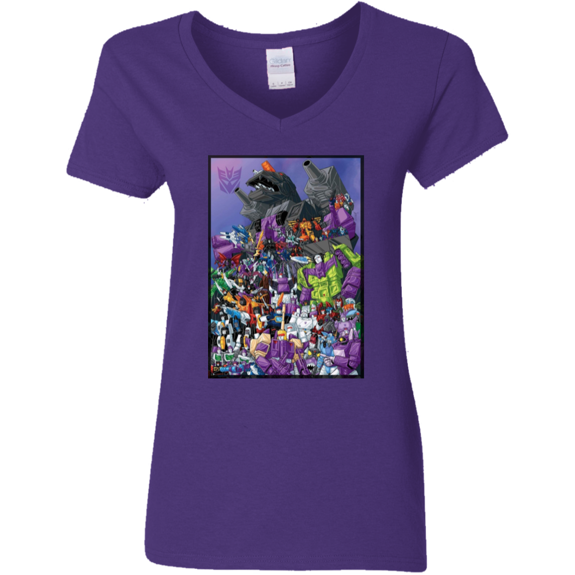 "DECEPTICONS UNITE" Ladies' 5.3 oz. V-Neck T-Shirt